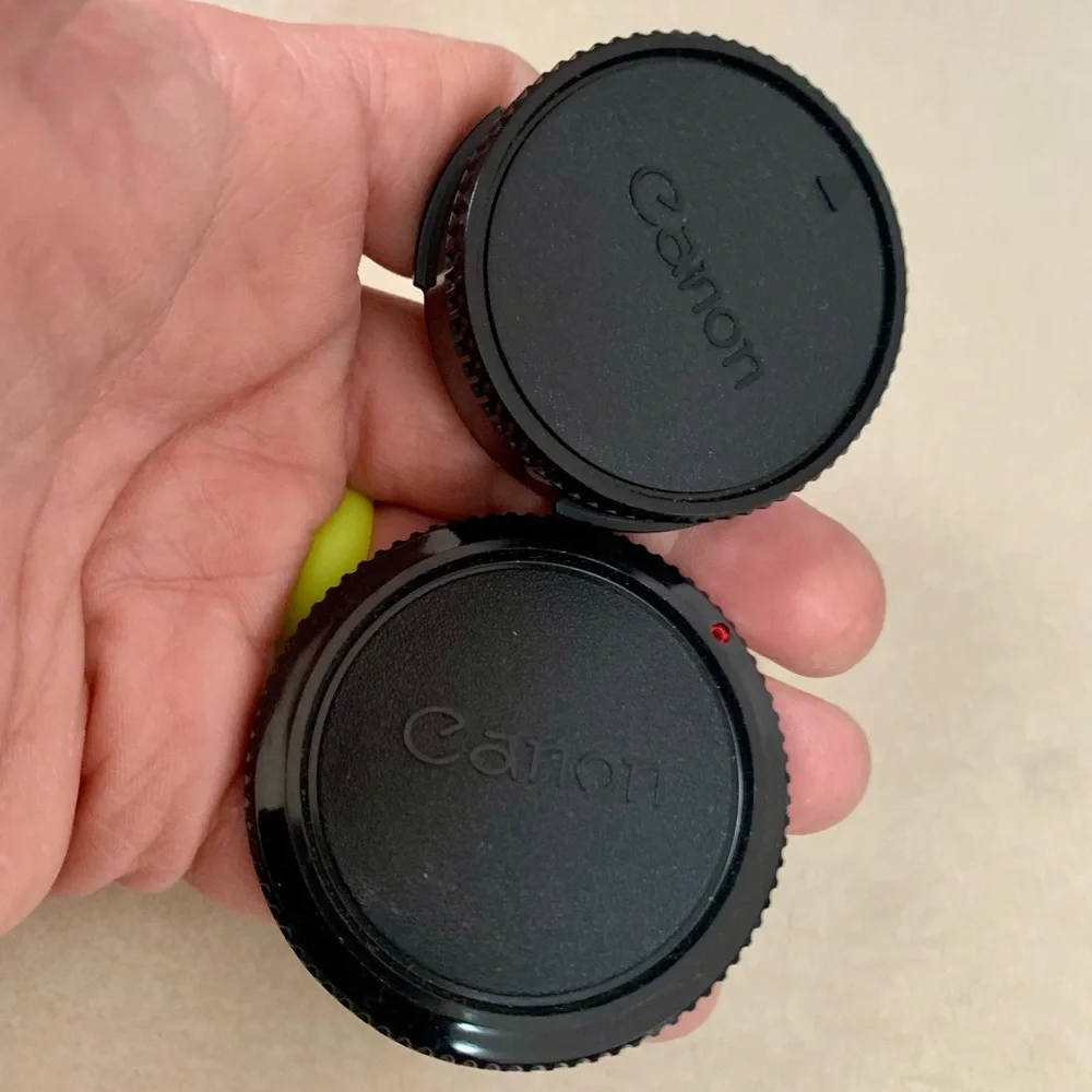 Genuine Front & Rear Lens Caps For Canon FD 24mm F/2.8 Wide Angle MF Lens